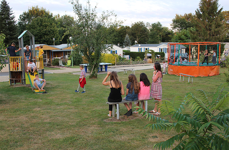 Playground at the Abri de l’Océan campsite in Finistère, near Pont-Aven