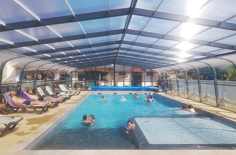 The aquatic area of ​​the Abri de l’Océan campsite, near Quimperlé