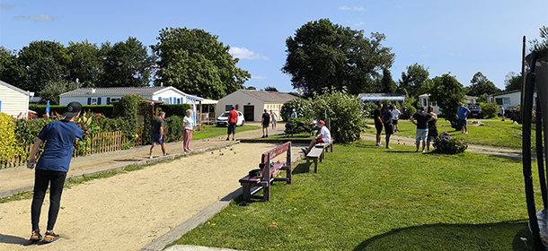 Boules pitch at the campsite in southern Brittany, À l’Abri de l’Océan