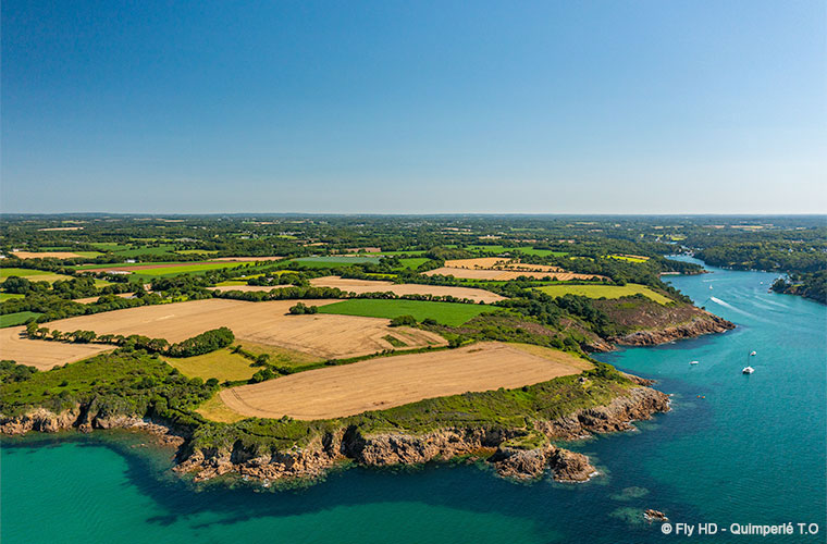 The surroundings of Quimperlé from our campsite in Brittany