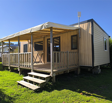 Mobil-home Premium 3 chambres 6 personnes en location au camping à l’Abri de l’Océan en Bretagne